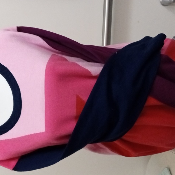 XXL color blocked sweater with 1 blue arm and 1 maroon with color fusion!!! EUC - Picture 3 of 8